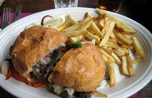 Fajita Sandwich at Armadillo's