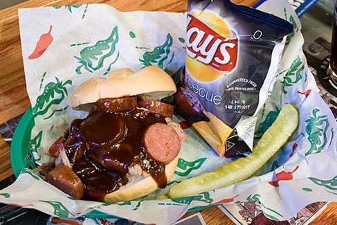 Heart-Stopper Sausage Sandwich at Breckenridge