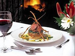 Dinner Plate at Famous Steakhouse