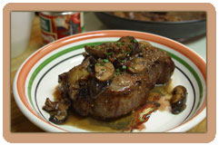 Steak and Mushrooms