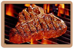 Steak on the grill